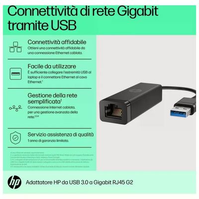 HP Adattatore G2 USB 3.0 a Gigabit RJ45