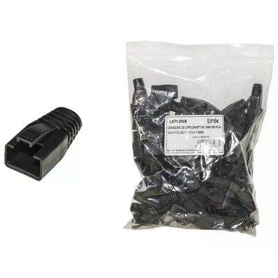 LINK Copriconnettori RJ45 neri per cavi fino a 8 mm, confezione da 100 LINK Copriconnettori RJ45 neri per cavi fino a 8 mm, confezione da 100