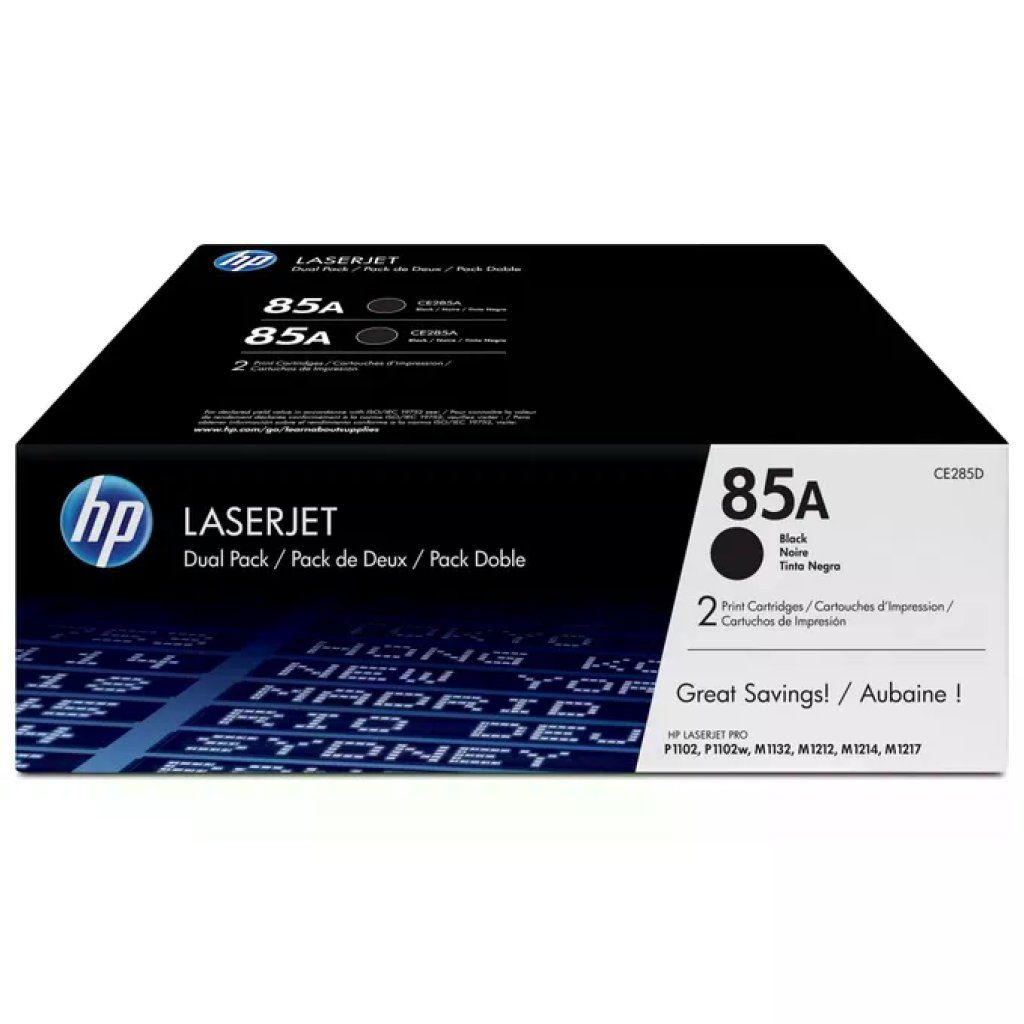 HP CE285AD LaserJet 85A Toner Originale Multipack 2 Pezzi 1600 pagine colore Nero HP CE285AD LaserJet 85A Toner Originale Multipack 2 Pezzi 1600 pagine colore Nero