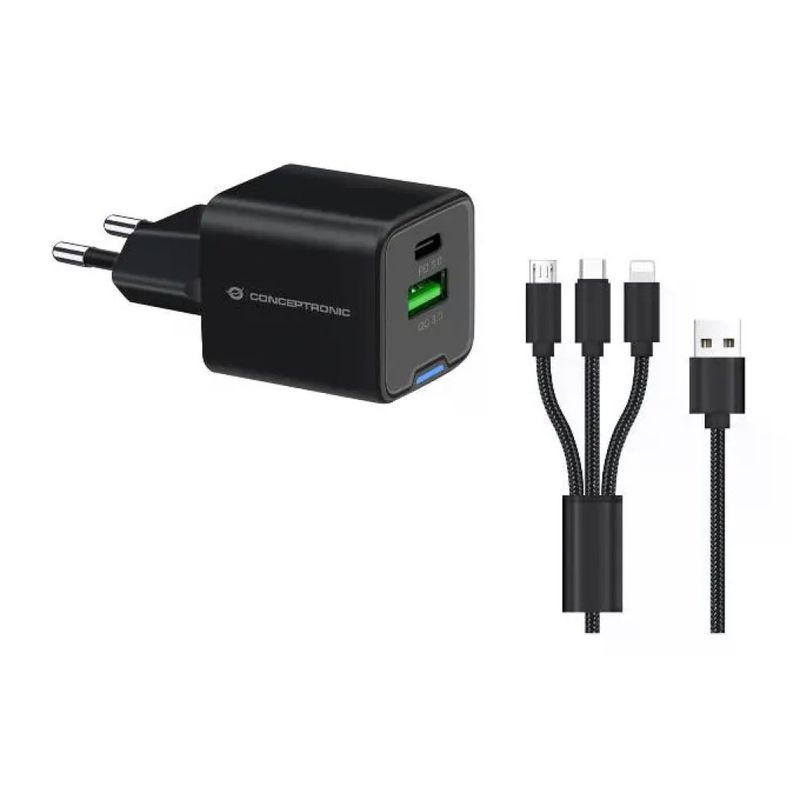 Nilox NXPW65WPRO Caricatore GaN USB-C 65W Nero