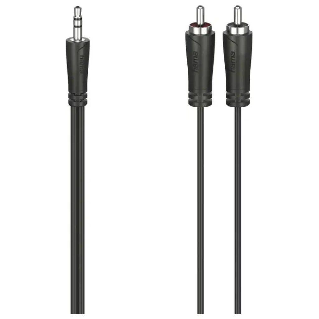 Hama 00205110 Cavo audio Jack 3,5 mm a 2 RCA, 1,5 m, nero