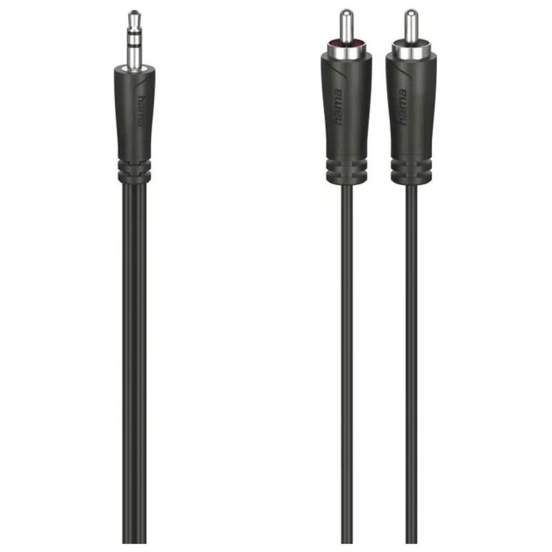 Hama 00205110 Cavo audio Jack 3,5 mm a 2 RCA, 1,5 m, nero