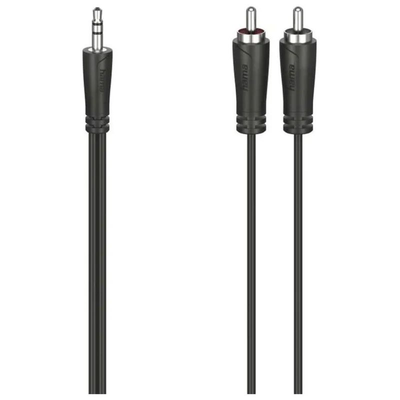 Hama 00205110 Cavo audio Jack 3,5 mm a 2 RCA, 1,5 m, nero