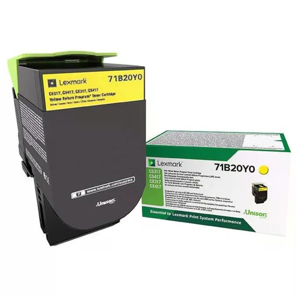 Lexmark 71B20Y0 Toner Originale Giallo, 2300 Pagine Lexmark 71B20Y0 Toner Originale Giallo, 2300 Pagine