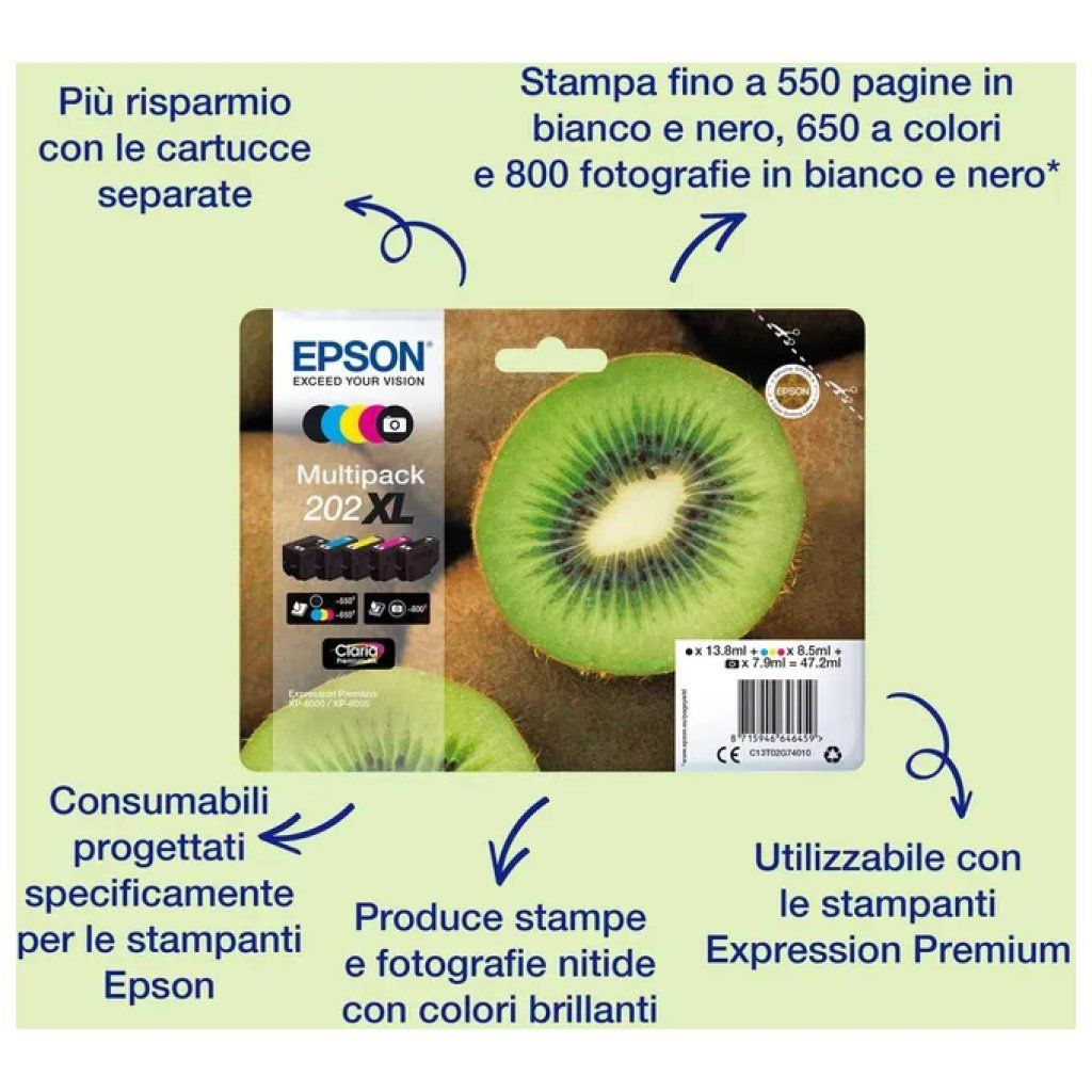 Epson Cartuccia originale Epson 202XL Magenta, 8,5 ml