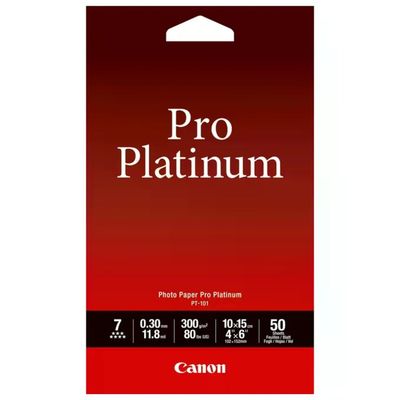 Canon Photo Paper Pro Platinum PT-101 10×15 cm, 50 fogli Canon Photo Paper Pro Platinum PT-101 10×15 cm, 50 fogli