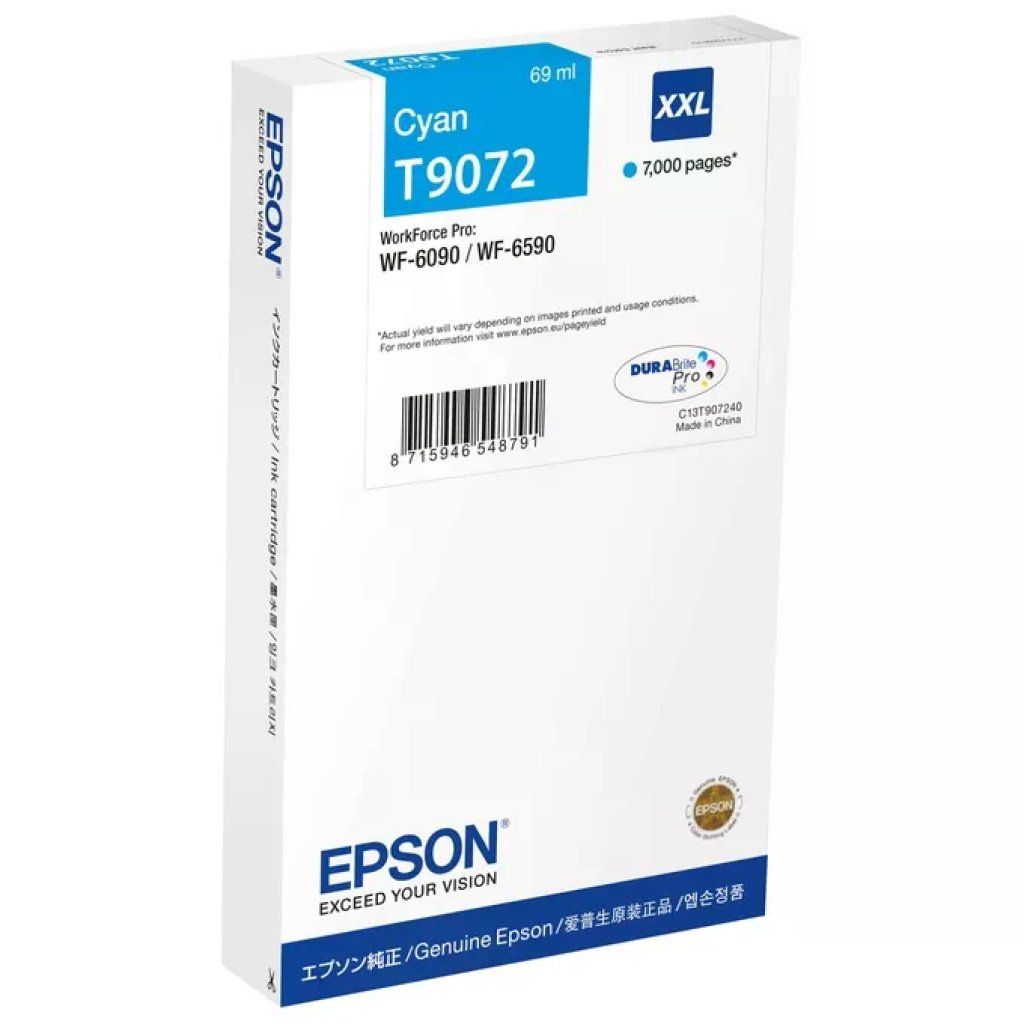 Epson C13T90724N Cartuccia Originale Ciano XXL da 69 ml