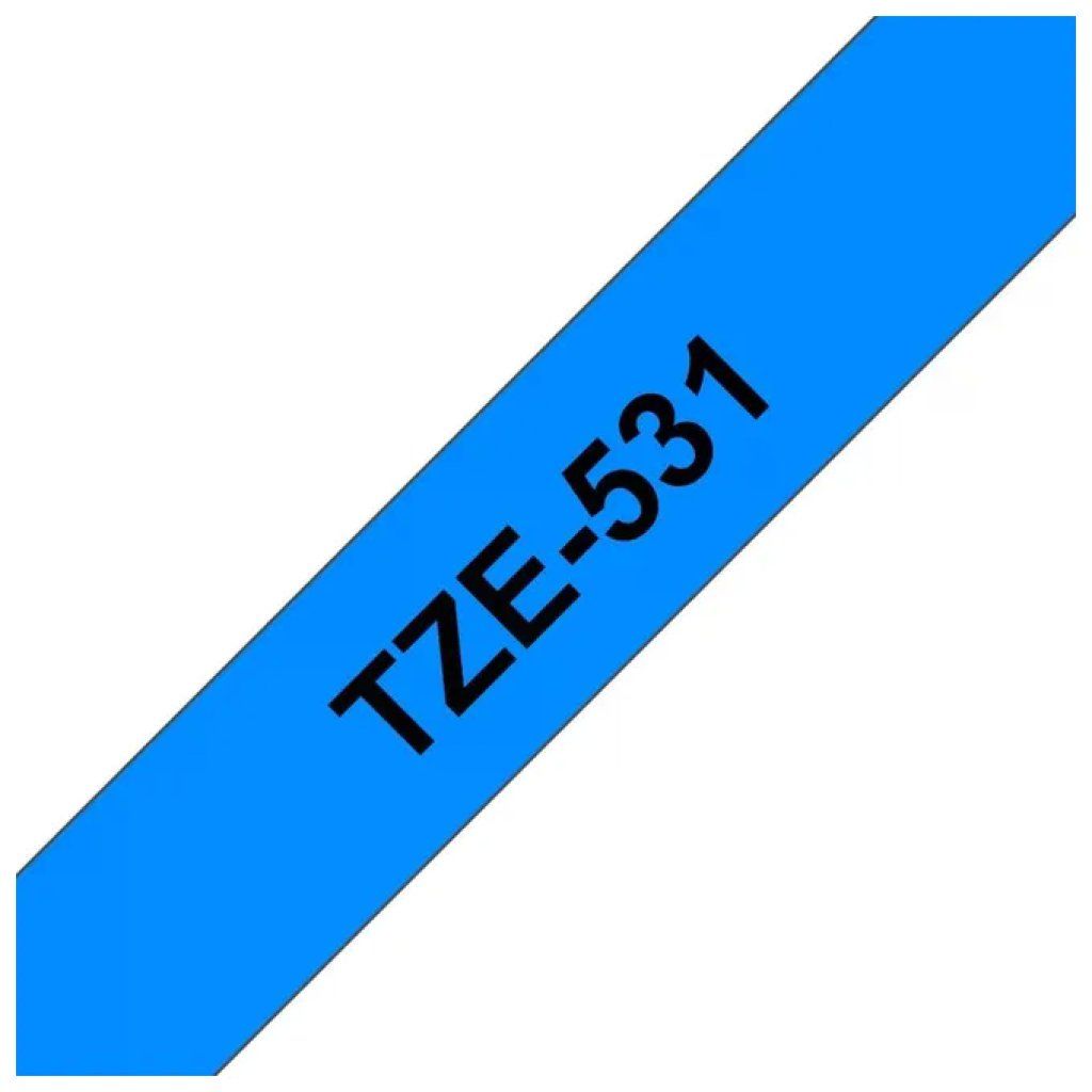 Brother TZe-531 Nastro Laminato Nero su Blu, 12 mm