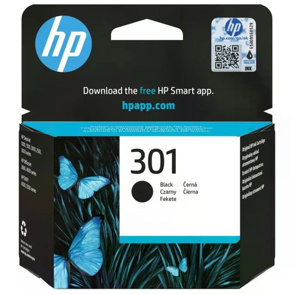 HP Cartuccia originale HP 301 nera CH561EE