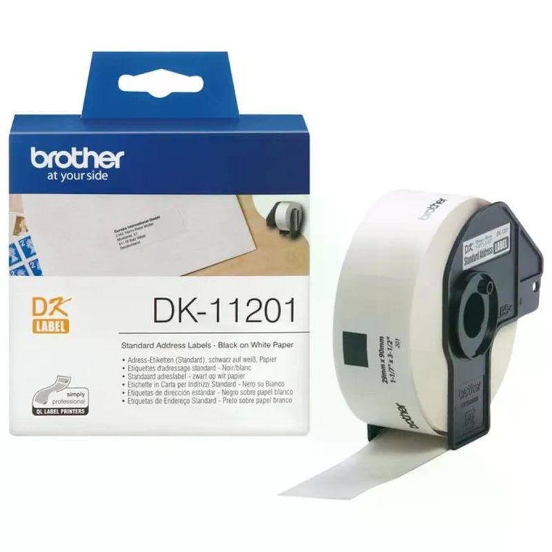 Brother DK-11201 Etichette Indirizzi 29 × 90 mm, 400 pezzi Brother DK-11201 Etichette Indirizzi 29 × 90 mm, 400 pezzi