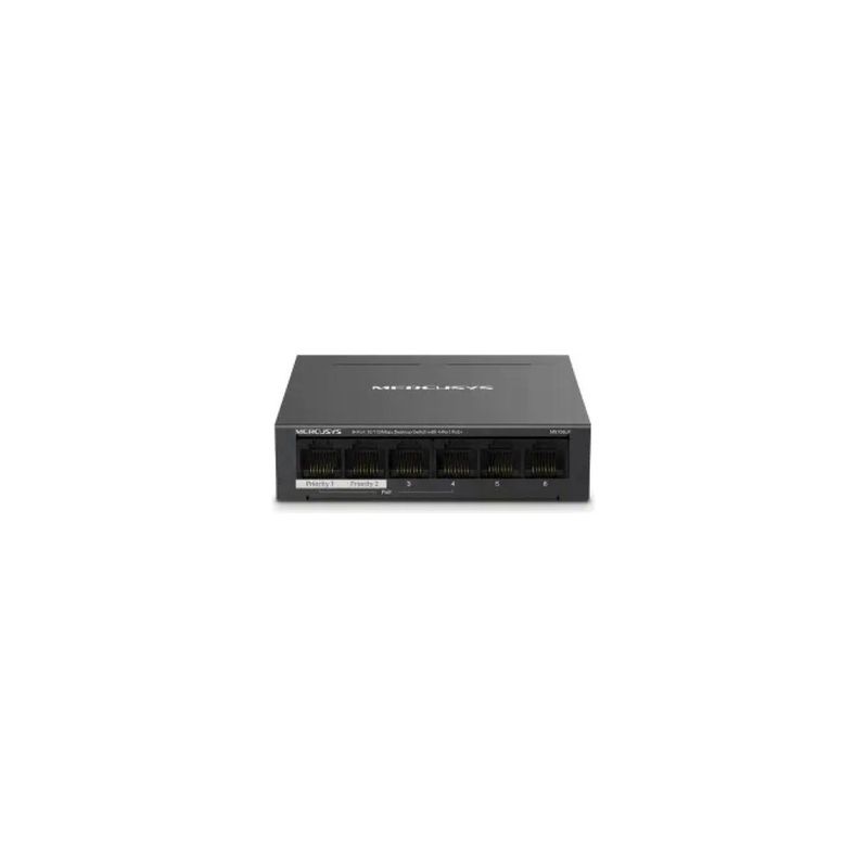 Mercusys MS106P Switch Desktop 6 Porte Fast Ethernet, 4 PoE+