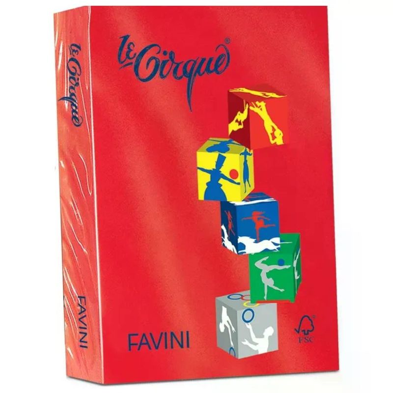 CARTOTECNICA FAVINI Favini Le Cirque – Risma di carta rossa scarlatta A4, 80 g/m²