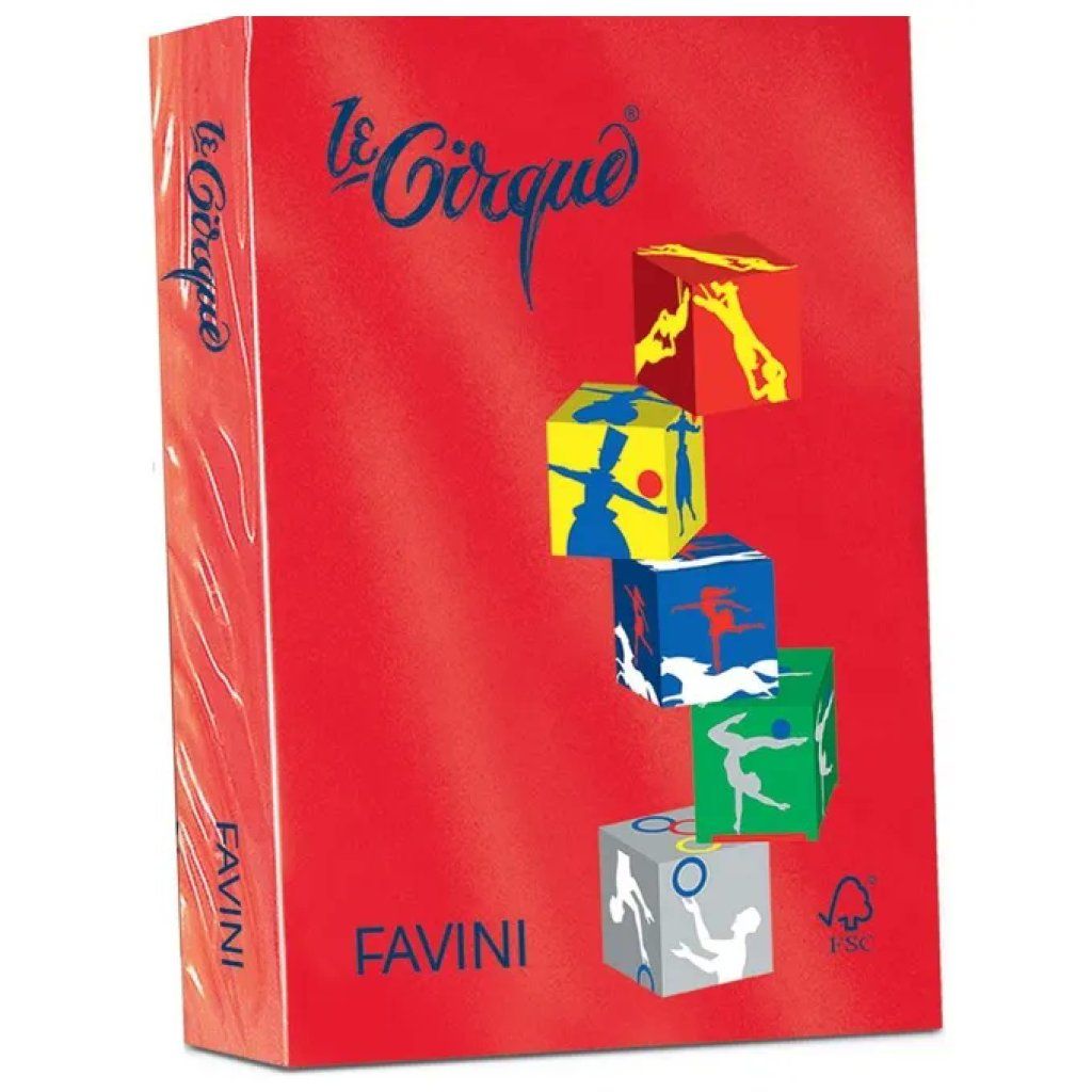 CARTOTECNICA FAVINI Favini Le Cirque – Risma di carta A4 rosso scarlatto, 80 g/m²