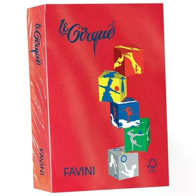 CARTOTECNICA FAVINI Favini Le Cirque Carta Colorata A4 Rosso Scarlatto, 160 g/m², 250 fogli CARTOTECNICA FAVINI Favini Le Cirque Carta Colorata A4 Rosso Scarlatto, 160 g/m², 250 fogli