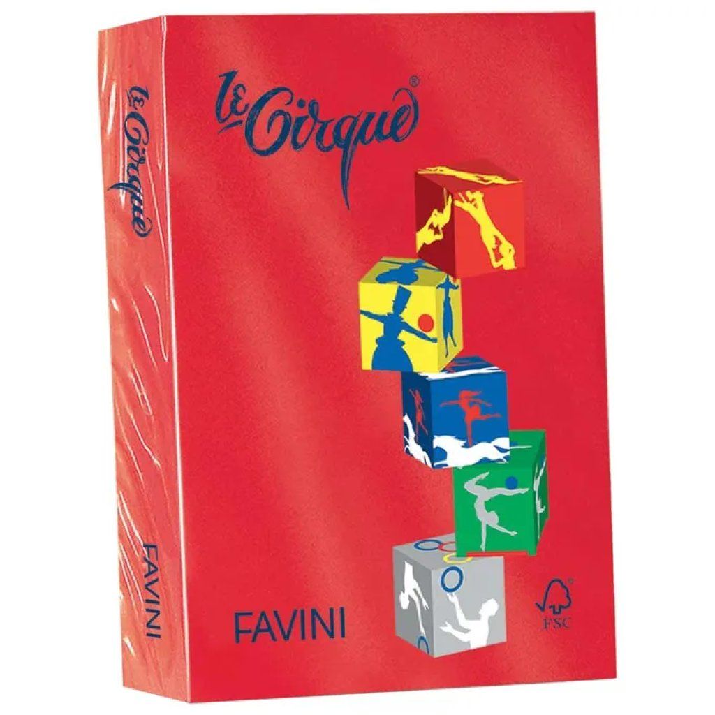 CARTOTECNICA FAVINI Favini A74C304 Le Cirque Carta Colorata A4 160 g-m² 250 Fogli colore Rosso Scarlatto