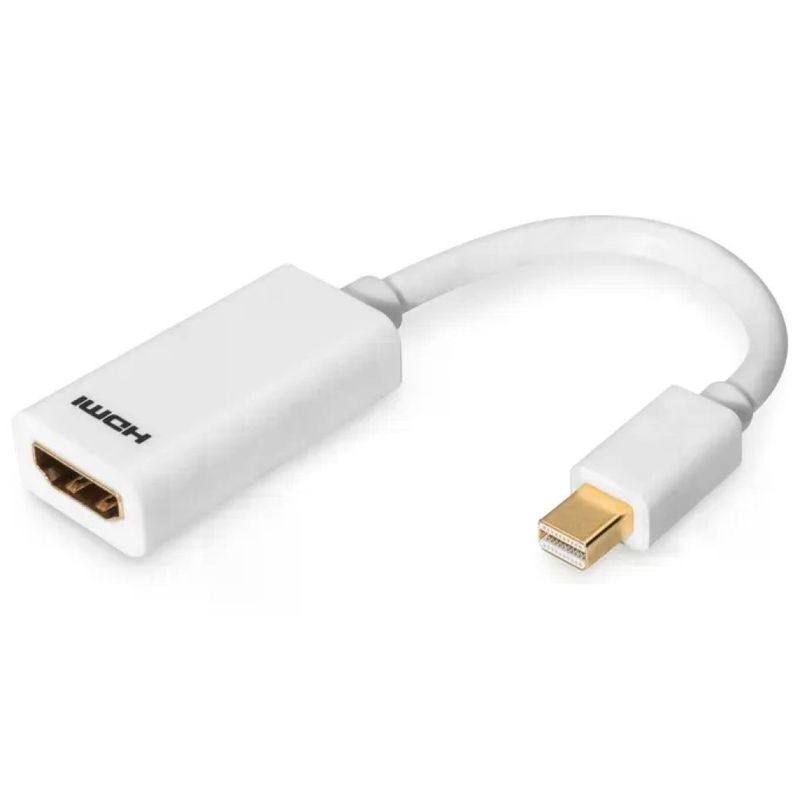 Assmann AK-340411-001-W Adattatore Mini DisplayPort a HDMI, 15 cm, Bianco Assmann AK-340411-001-W Adattatore Mini DisplayPort a HDMI, 15 cm, Bianco