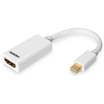 Assmann AK-340411-001-W Adattatore Mini DisplayPort-HDMI 15 cm Bianco