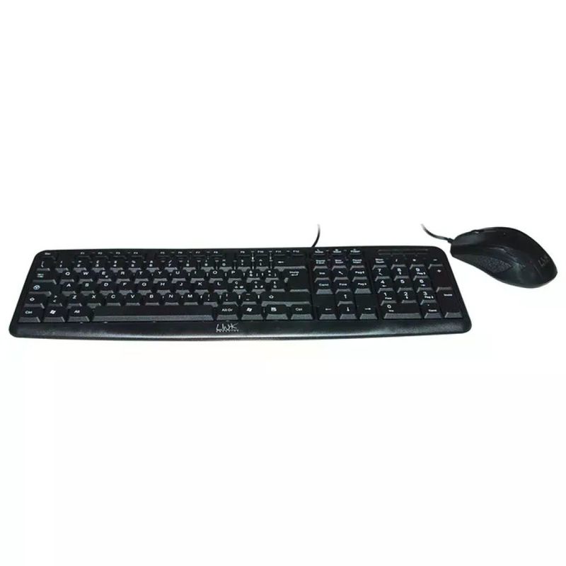 DIGITUS LKTAST08 Kit Tastiera Italiana 108 Tasti e Mouse USB Nero