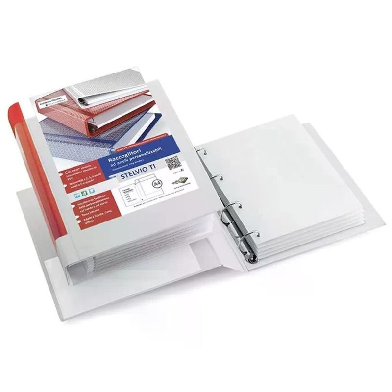Sei Rota Stelvio TI 65 – Raccoglitore A4 a 4 anelli, bianco