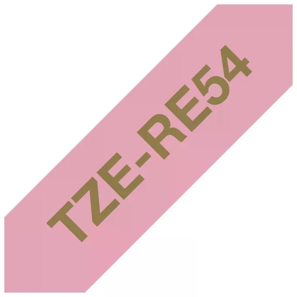 Brother TZe-RE54 nastro per etichette, oro su rosa, 24 mm x 4 m