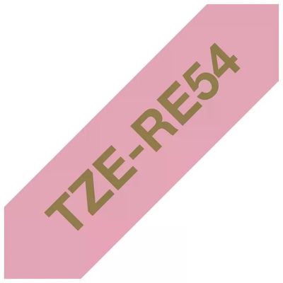 Brother TZe-RE54 nastro per etichette, oro su rosa, 24 mm x 4 m Brother TZe-RE54 nastro per etichette, oro su rosa, 24 mm x 4 m