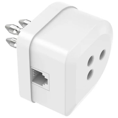 Hama 7201159 Adattatore Telefonico Tripolare con Presa 6P4C Avorio