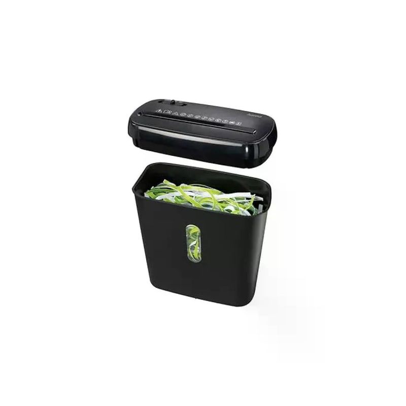 Hama Classic S61 Distruggidocumenti a Strisce, 6 Fogli, 8 L, Nero