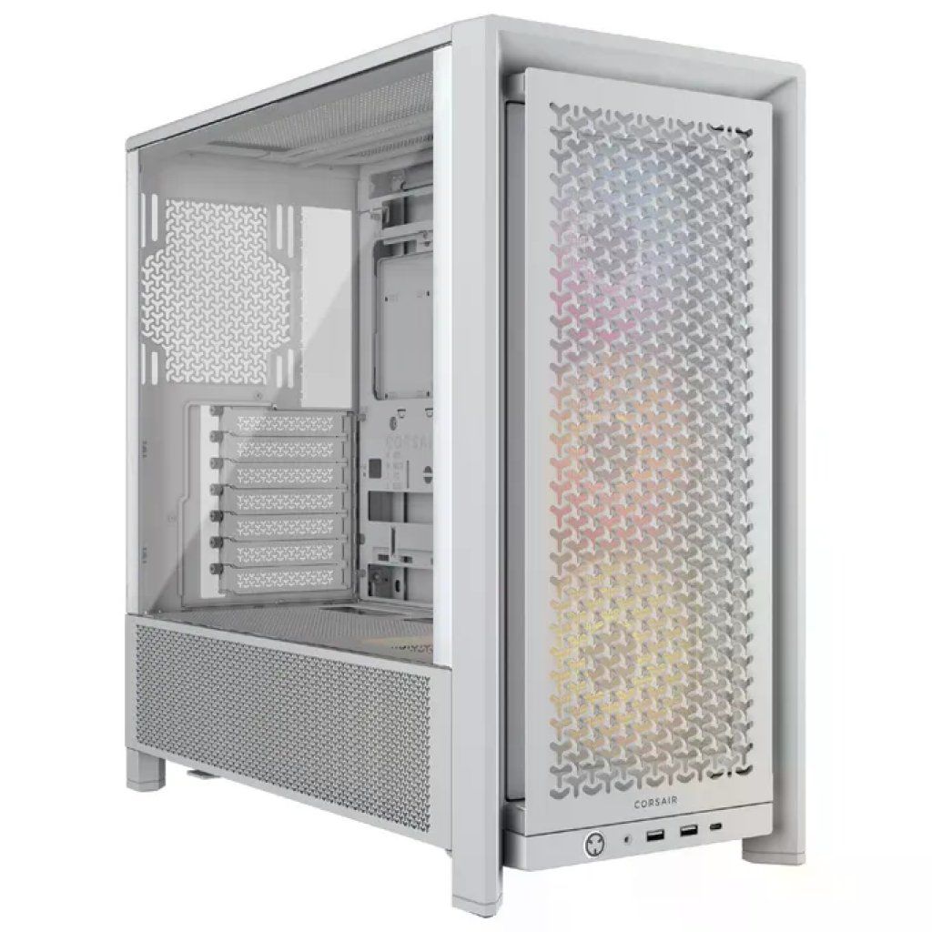 Corsair 4000D RS ARGB Case Midi-Tower Bianco con 3 Ventole Corsair 4000D RS ARGB Case Midi-Tower Bianco con 3 Ventole