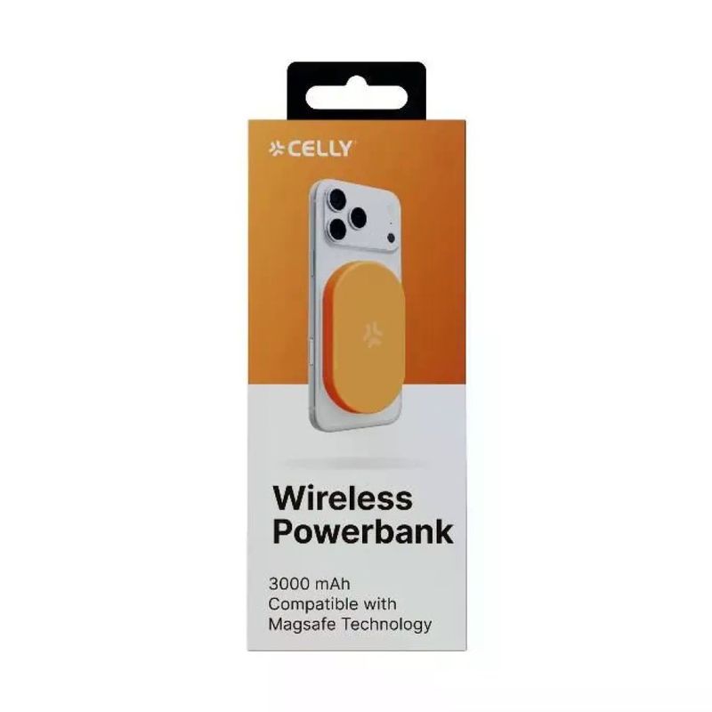 Celly MagMini Power Bank MagSafe 3000 mAh Arancione