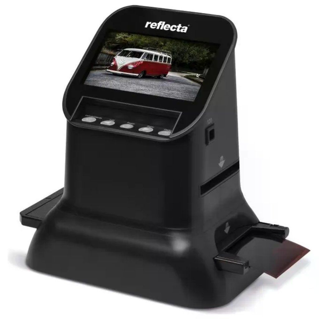 Reflecta X66-SCAN Scanner per Pellicole e Foto, 14 MP, Display IPS 4,3", USB 2.0, HDMI e SD, Nero