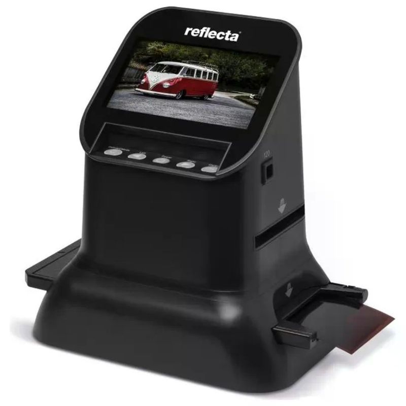 Reflecta X66-SCAN Scanner per Pellicole e Foto, 14 MP, Display IPS 4,3 Reflecta X66-SCAN Scanner per Pellicole e Foto, 14 MP, Display IPS 4,3", USB 2.0, HDMI e SD, Nero