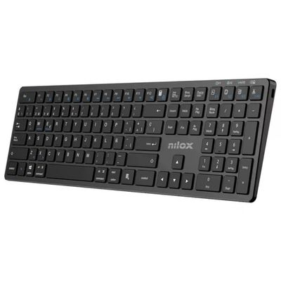 Nilox NXKBWI1B – Tastiera wireless Bluetooth 5.2 e 2.4G in alluminio, layout italiano Nilox NXKBWI1B – Tastiera wireless Bluetooth 5.2 e 2.4G in alluminio, layout italiano