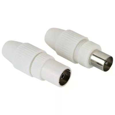 Hama Connettori coassiali maschio e femmina per cavo antenna, 5–7 mm, 2 pezzi