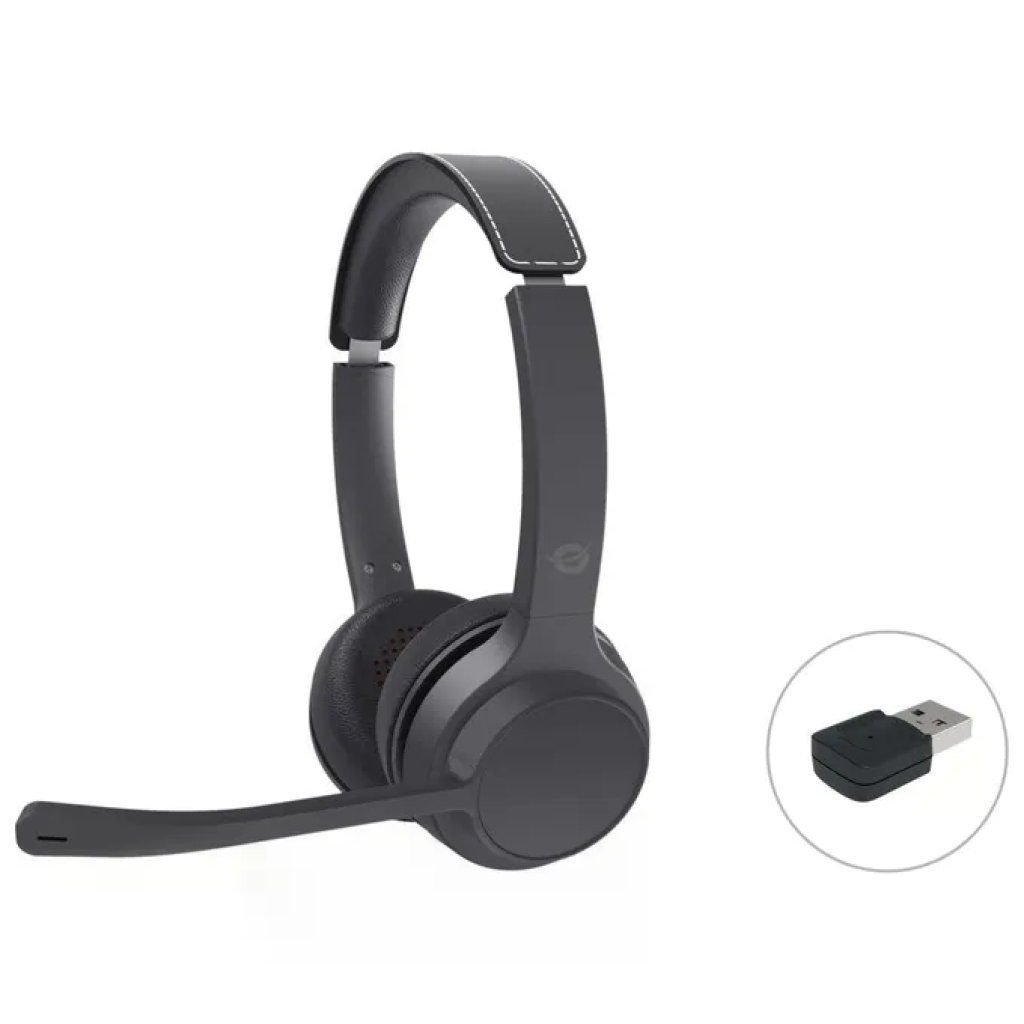 Conceptronic POLONA04BA Cuffie Bluetooth Stereo con Microfono a Cancellazione del Rumore e Adattatore USB 40