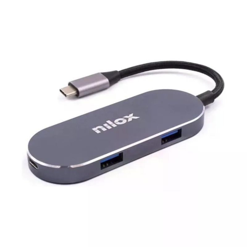Nilox NXDSUSBC01 Mini Docking Station USB-C con HDMI, 3 USB e Power Delivery 87 W