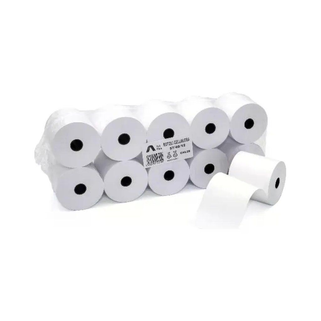 Rotolificio Pugliese - 10 Rotoli di Carta per Calcolatrice 57 mm x 40 m