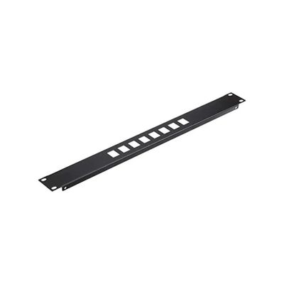 LINK Pannello patch rack LINK 19″ per 8 Keystone Jack, nero