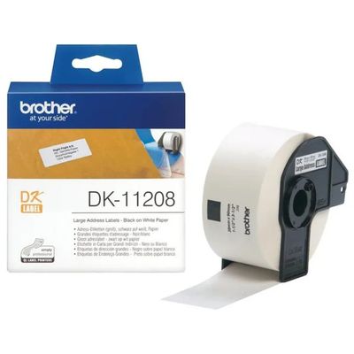 Brother DK-11208 Rotolo Etichette Indirizzi 38 × 90 mm, 400 pezzi