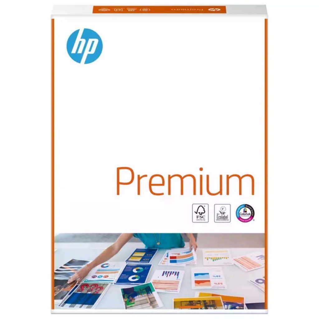 HP Premium Carta Bianca A4 per Stampanti, 500 Fogli
