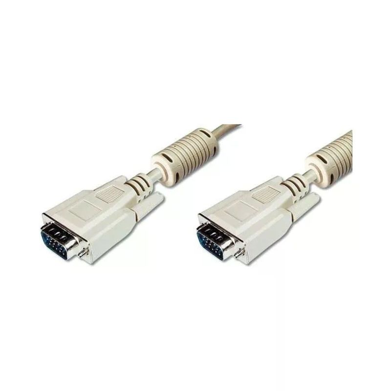 Digitus AK-310103-018-E Cavo VGA SVGA HD15 Maschio-Maschio, 1,8 m, Beige