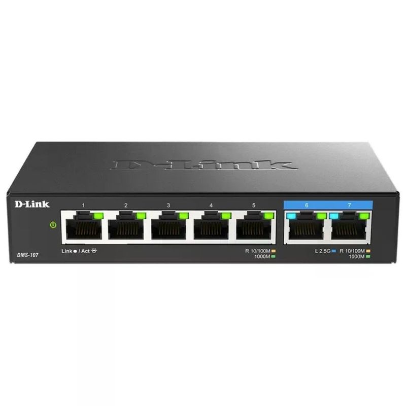 D-Link DMS-107/E Switch Ethernet 7 Porte con 2 Porte 2,5G