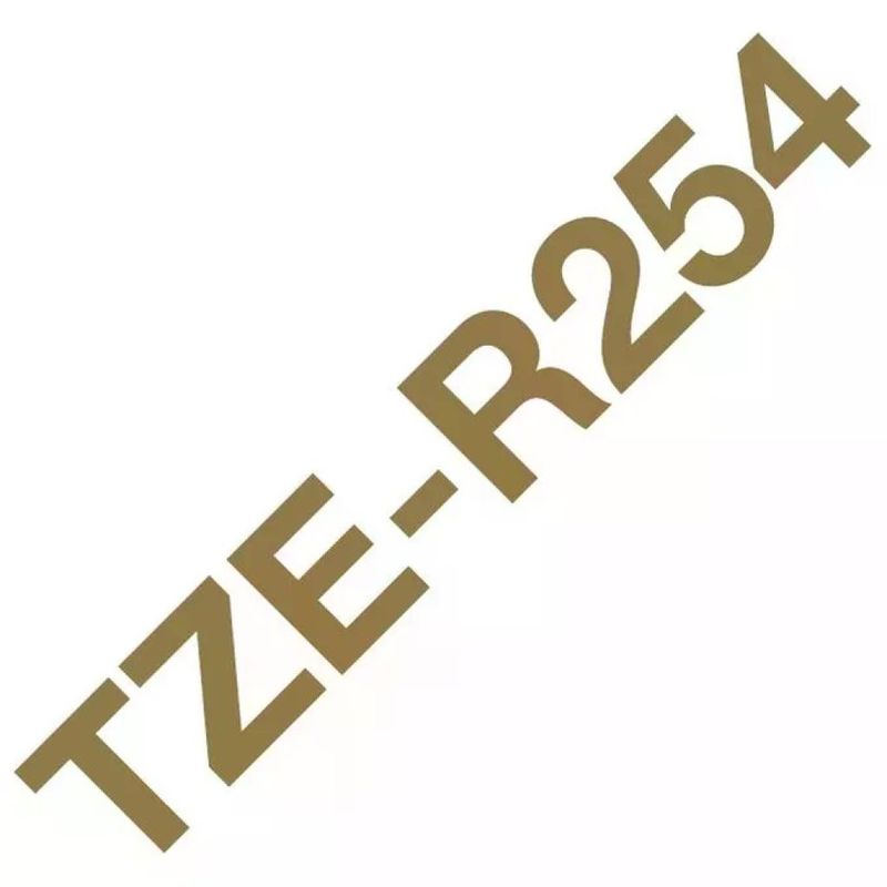 Brother TZe-R254 nastro per etichette oro su bianco, 24 mm x 4 m
