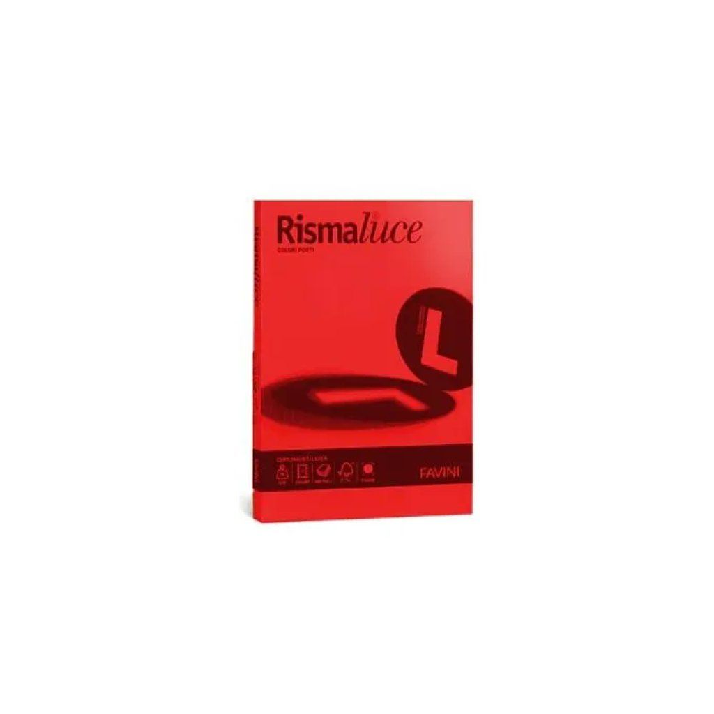 CARTOTECNICA FAVINI Favini Rismaluce Carta Colorata Rosso Scarlatto 61, A4, 200 g/m²