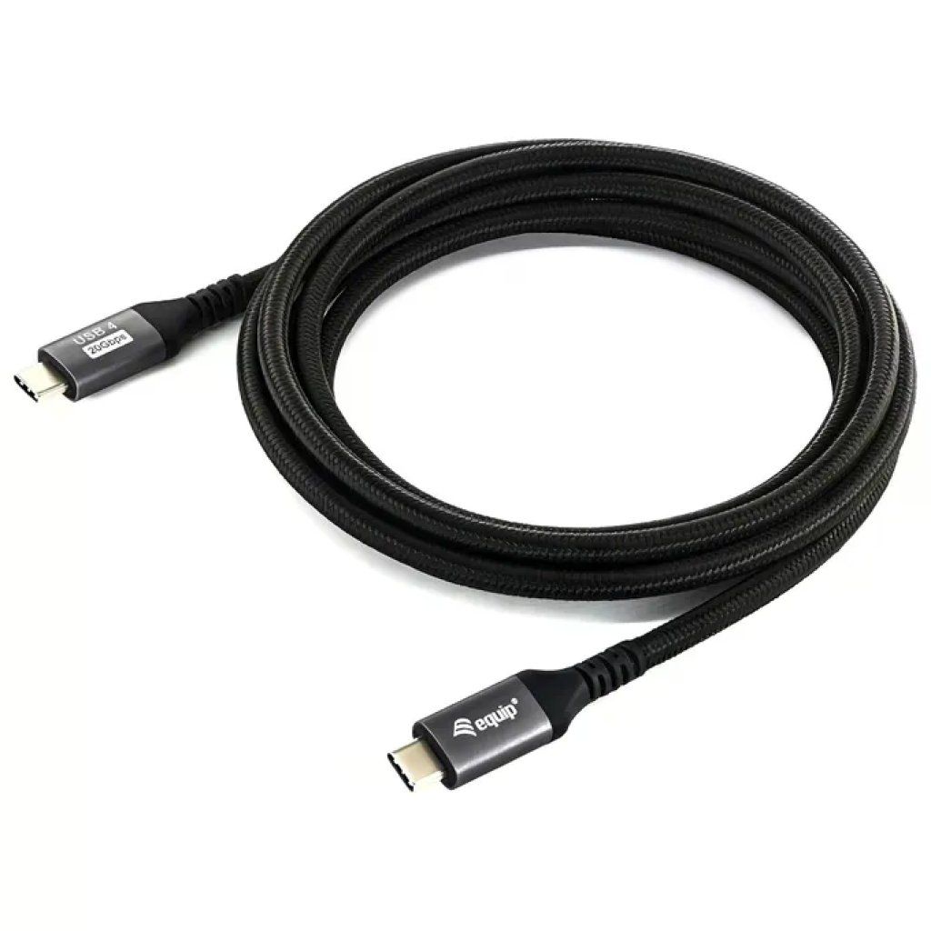 Equip 128382 Cavo USB-C USB4 Gen 2x2, 2 m, 20 Gbps, PD 100 W, 4K 60 Hz, Nero Equip 128382 Cavo USB-C USB4 Gen 2x2, 2 m, 20 Gbps, PD 100 W, 4K 60 Hz, Nero