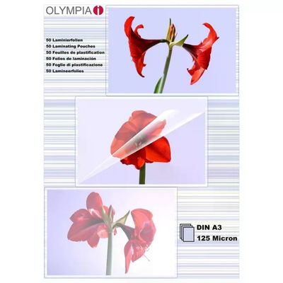 Olympia 9175 Buste per Plastificazione A3, 125 Micron, 50 Pezzi