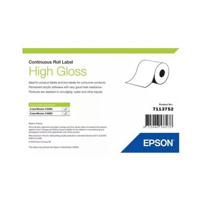 Epson 7113752 Rotolo di Etichette Lucide Continuo 51 mm x 33 m