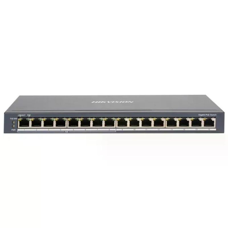 Hikvision DS-3E0516P-O Switch Gigabit 16 Porte, 8 PoE+ 110 W