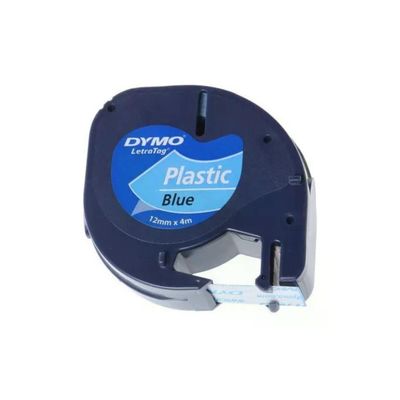 DYMO LetraTag Etichette in plastica blu 12 mm x 4 m