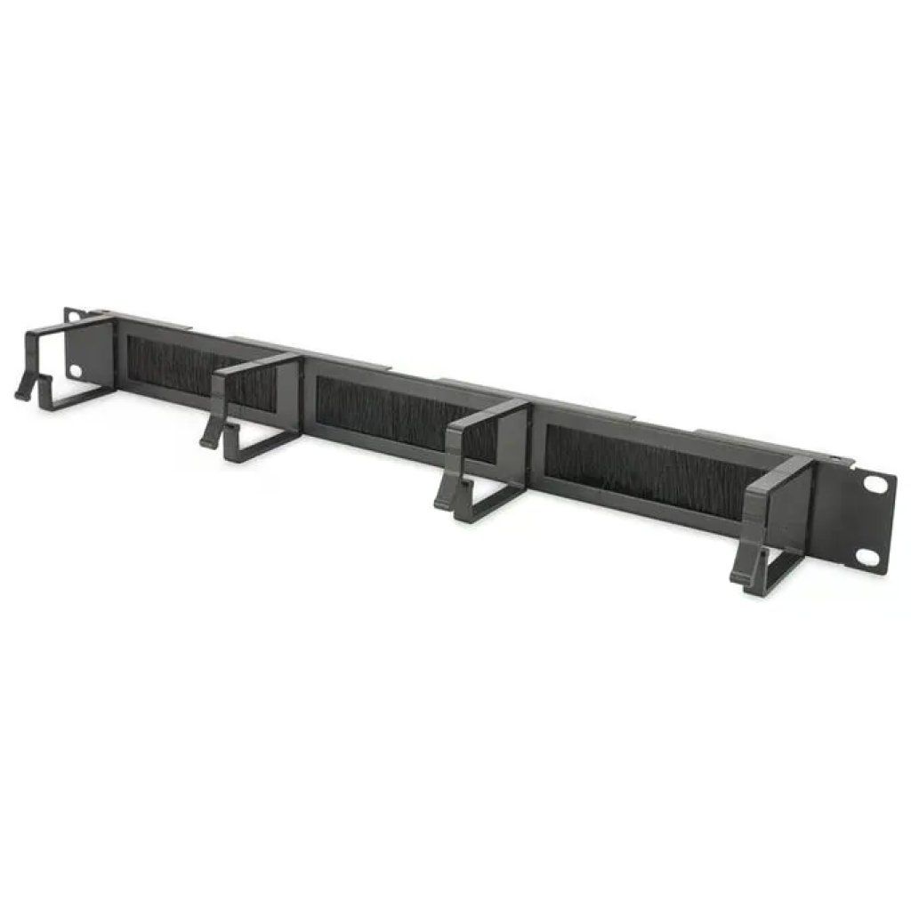 DIGITUS DN-97663 Listello guidacavi con spazzola per rack 19 DIGITUS DN-97663 Listello guidacavi con spazzola per rack 19", nero, 4 ganci