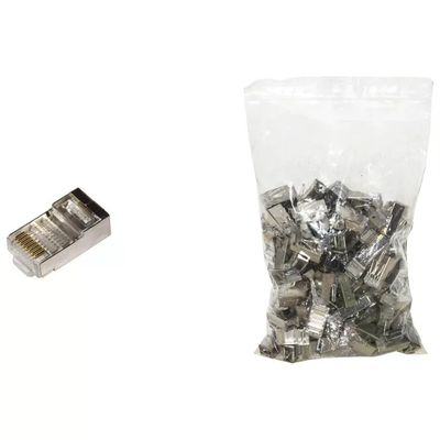 LINK Confezione 100 Connettori RJ45 Cat 6 UTP per Cavo Flessibile